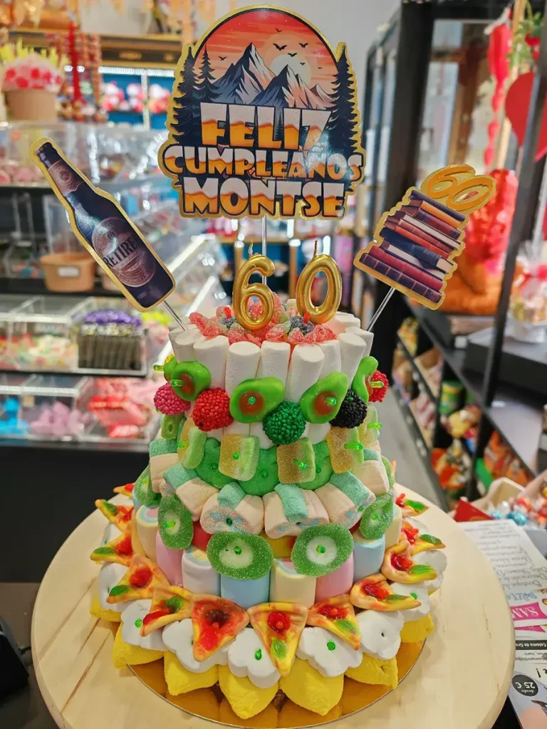 Pastel de chuches personalizado