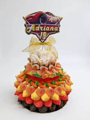 Pastel de chuches personalizado 18 años