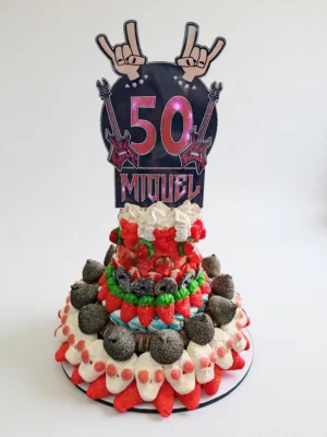 Pastel de chuches personalizado METALERO