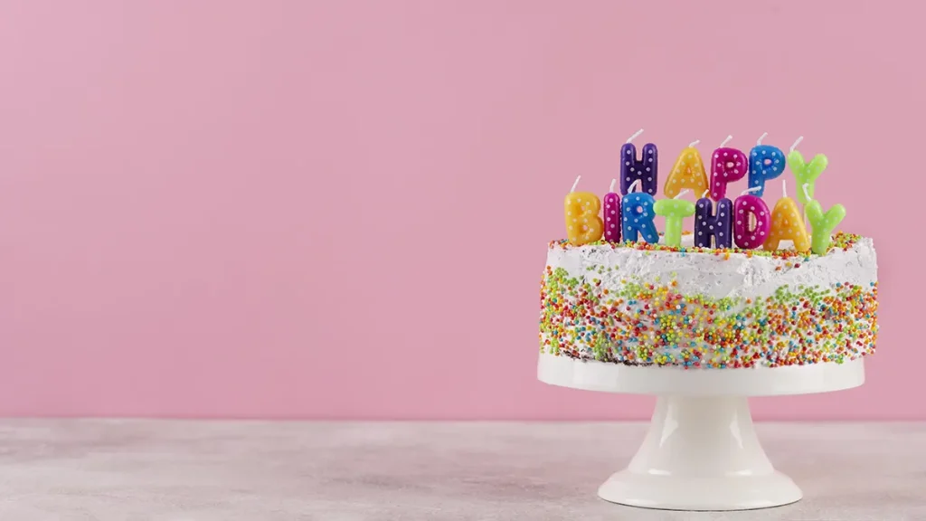 pastel con velas